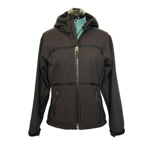 Outdoor Research Jacket Womens Small Black Softshell Hooded Full Zip Pockets‎